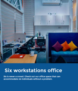 Six workstations office